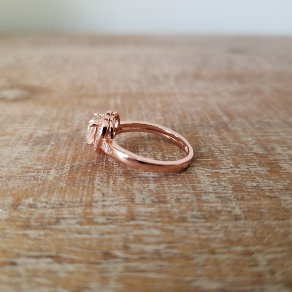 Morganite Sweetheart 14kt Rose Gold Ring - Picture 3 of 5